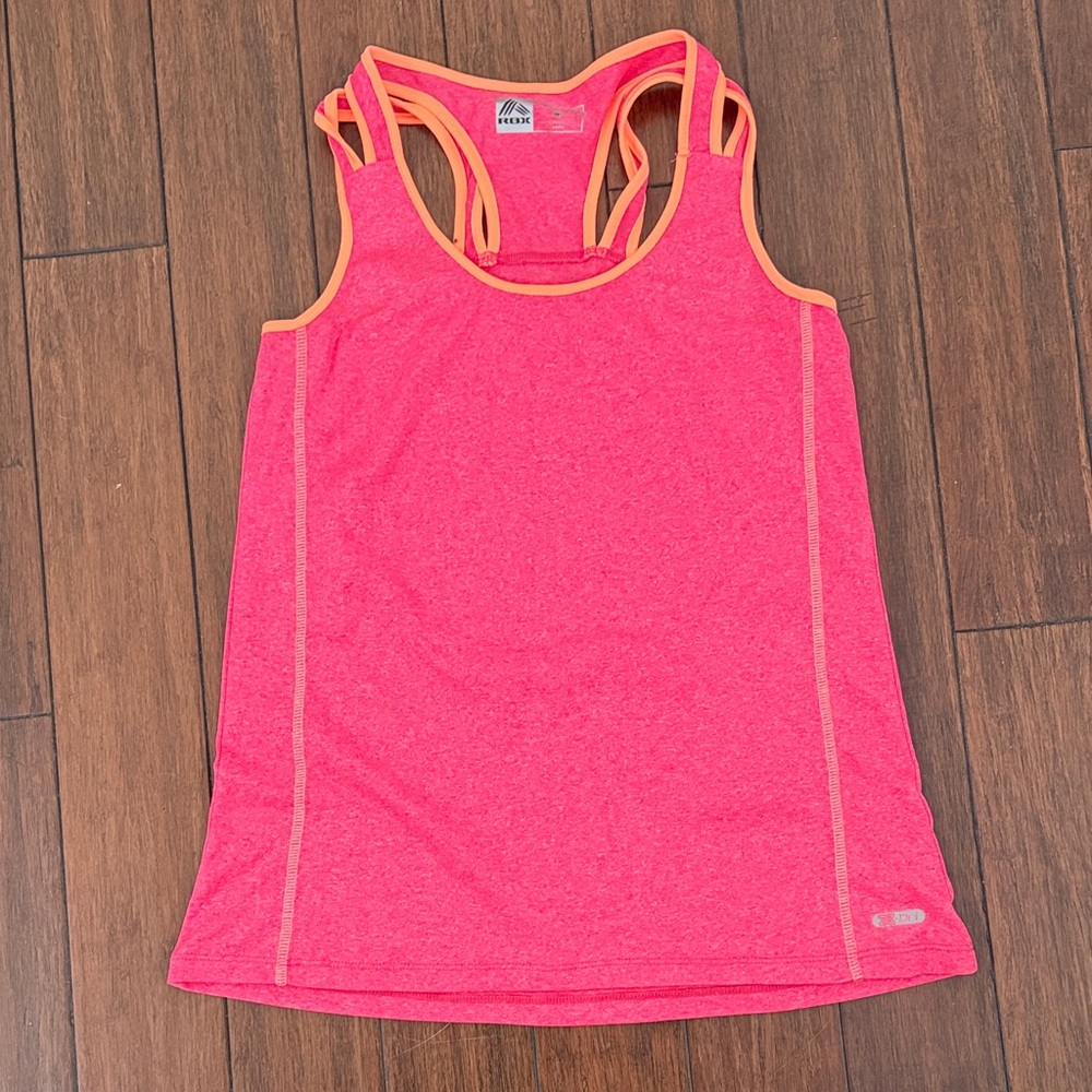 Reebok Vibrant Pink Tank with Orange Trim
